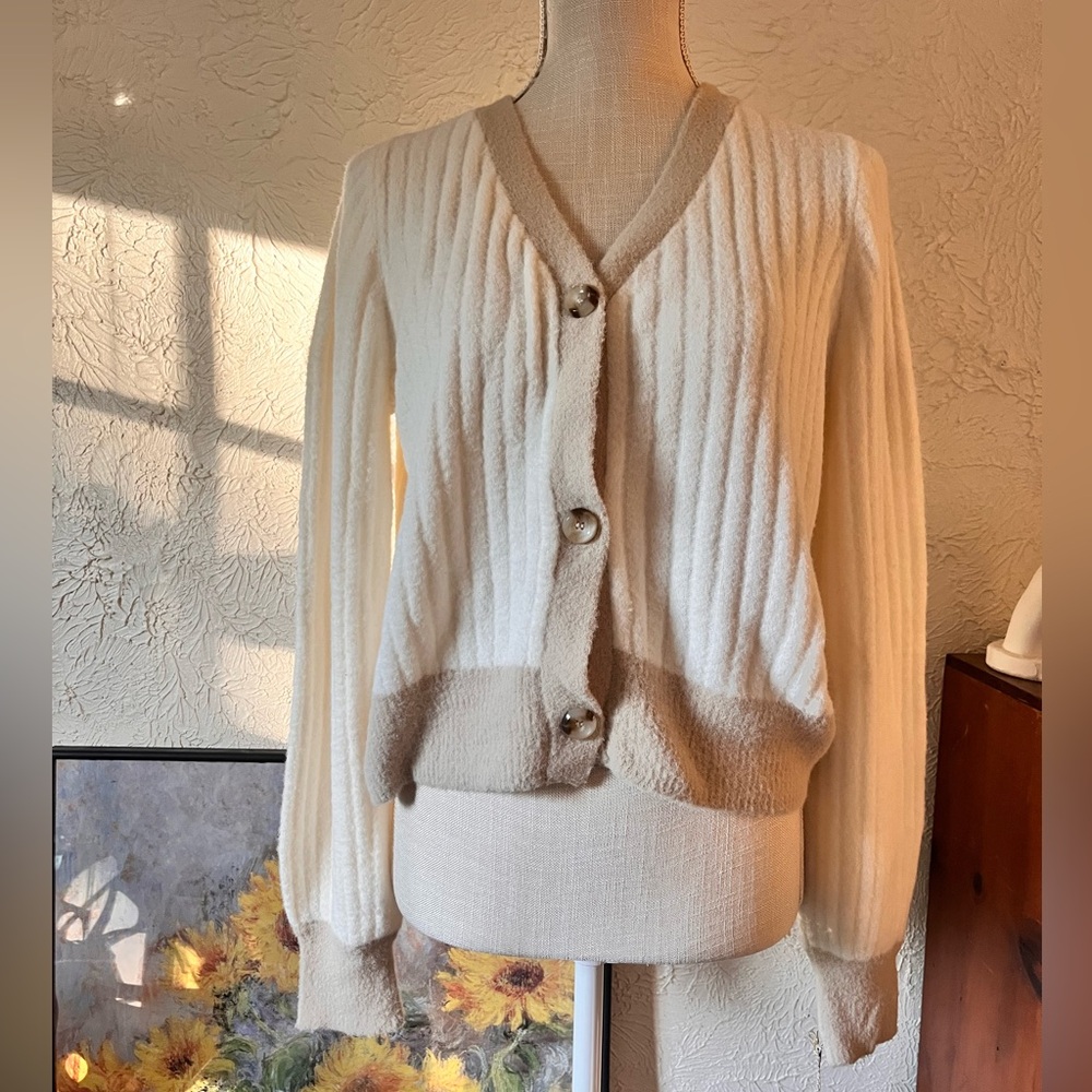 Cozy Cream and Tan Women's Sweater